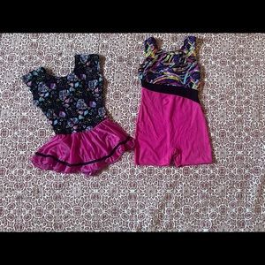 2 little girls leotards size 6
